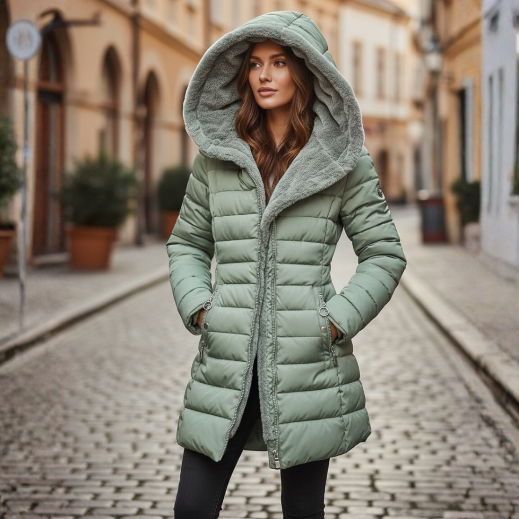 Women’s Hooded Winter Coat – Warm & Cozy