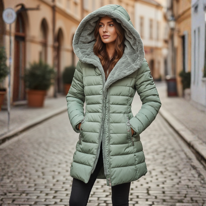 Women’s Hooded Winter Coat – Warm & Cozy