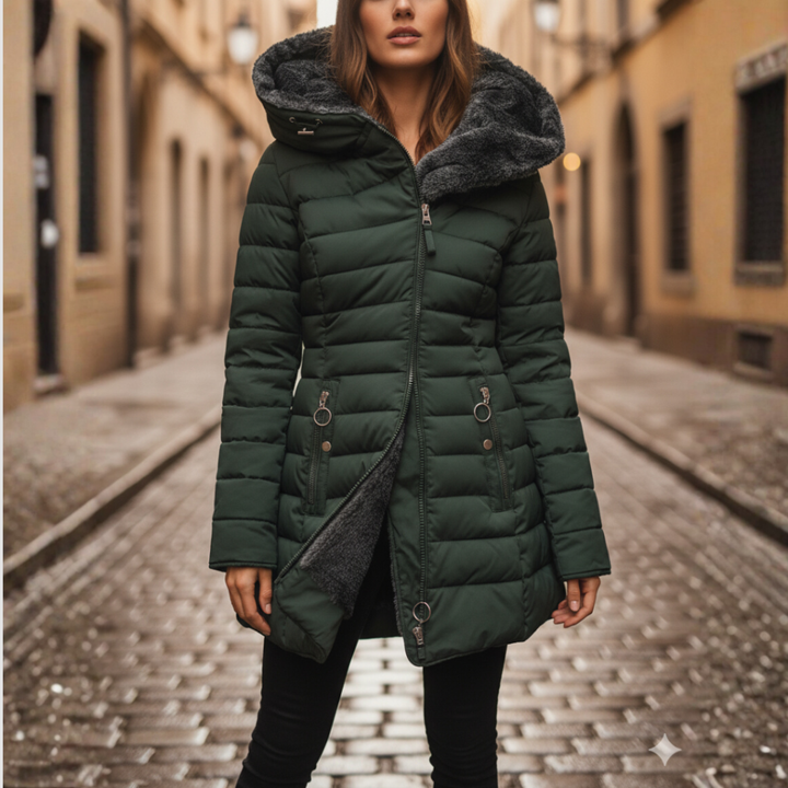 Women’s Hooded Winter Coat – Warm & Cozy