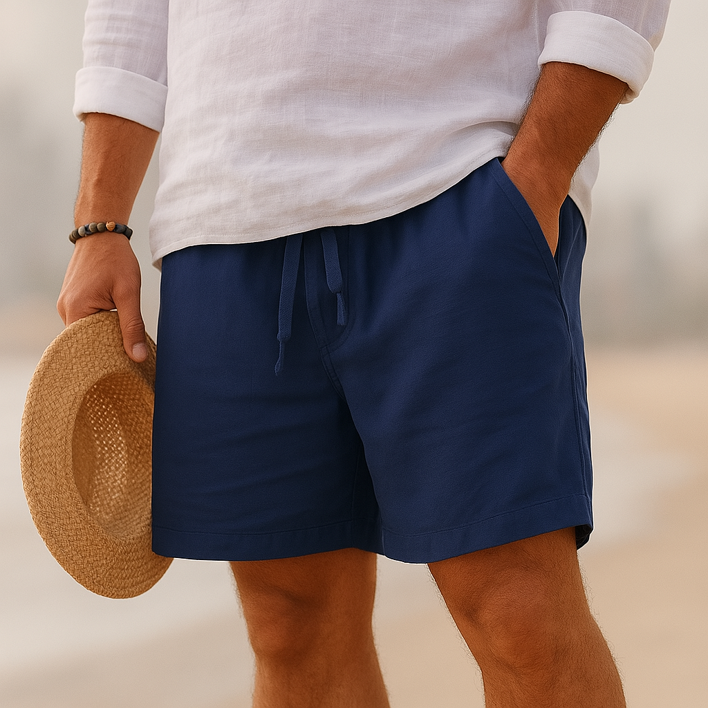 Lorenzo men's cotton-linen shorts – light and breathable
