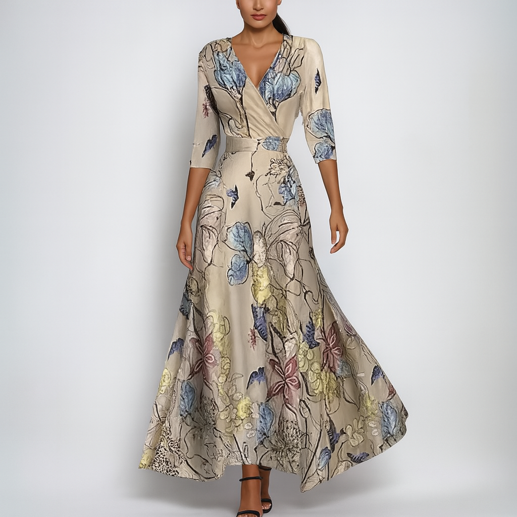 Summer-Ready Bohemian V-Neck Maxi Dress