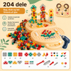 Montessori toolbox set for children with toy drill, 204 pieces