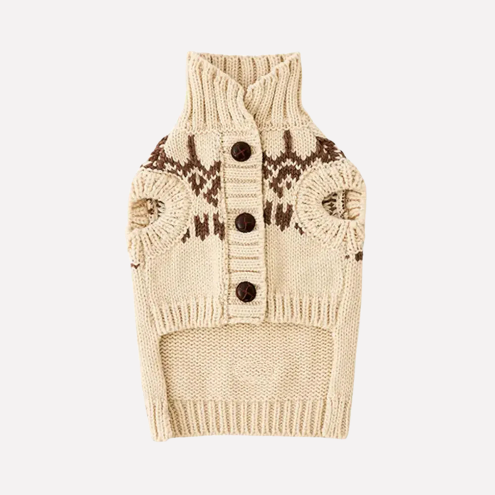 Fair Isle Pattern Dachshund Sleeveless Dog Jumper