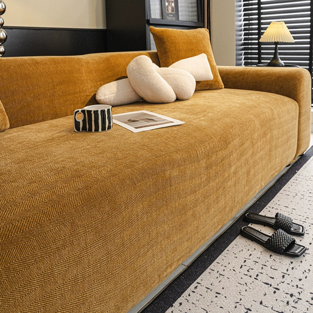 Herringbone Full‑Coverage Sofa Protection Magic Couch Cover