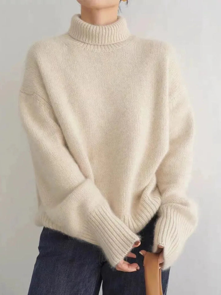 Soft Cashmere Women's Polo Neck Sweater - Seraphina