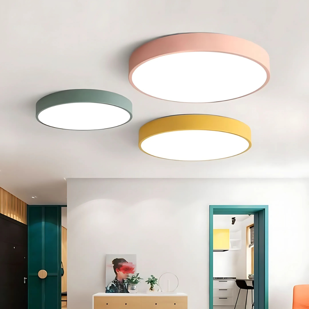 Delos Scandi Wooden Ceiling Light | Natural LED Designer Light