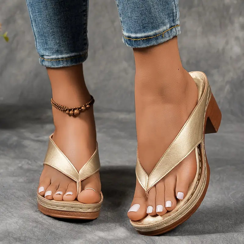 Orthopedic Slip‑On Sandal Heels