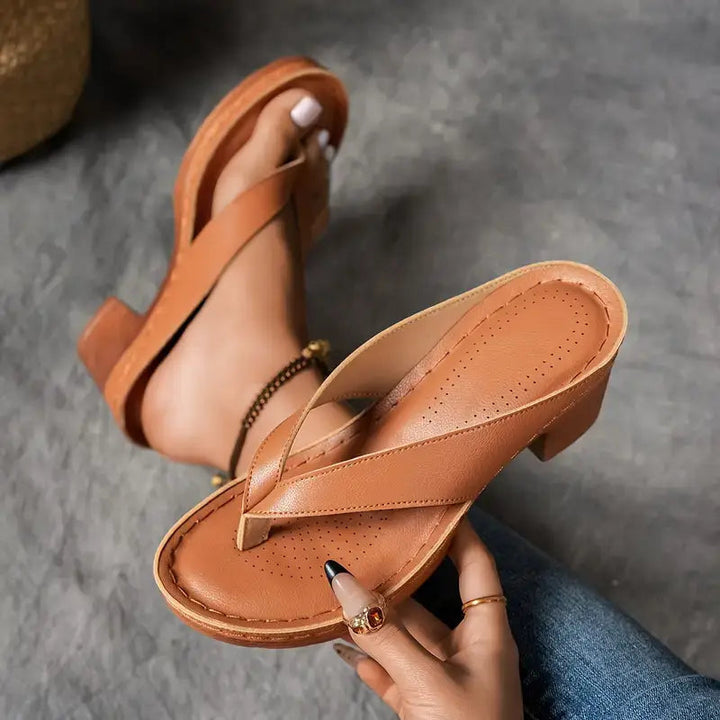 Orthopedic Slip‑On Sandal Heels