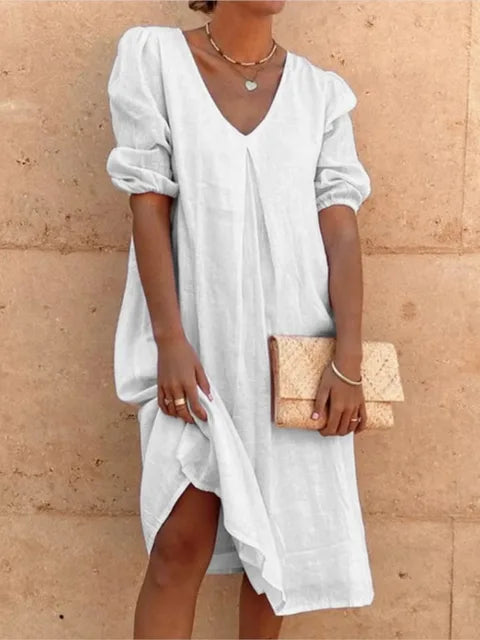 Fanny – Women's Elegant Casual Midi Dress | Summer Sophistication