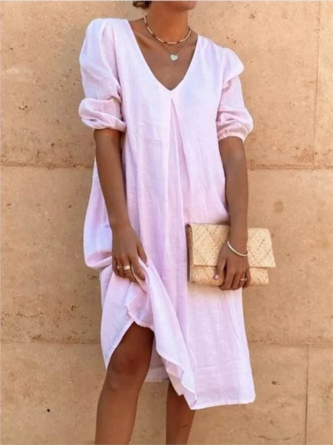 Fanny – Women's Elegant Casual Midi Dress | Summer Sophistication