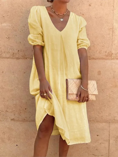 Fanny – Women's Elegant Casual Midi Dress | Summer Sophistication