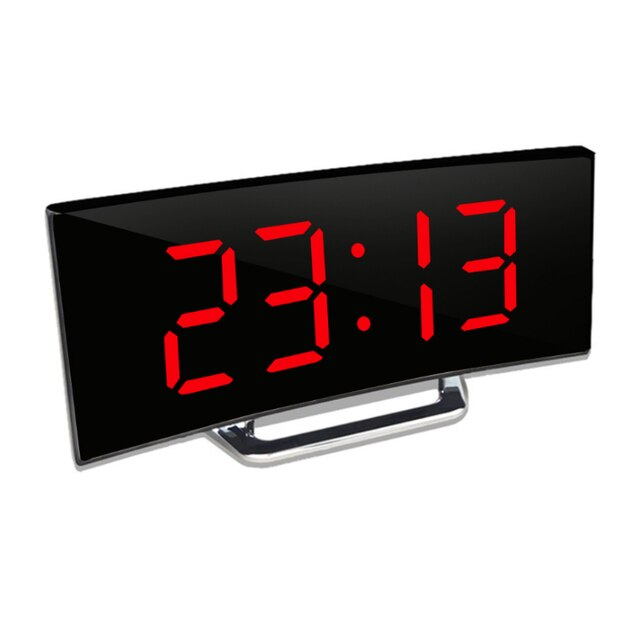 Digital Alarm Clock | Curved LED Mirror Display | Automatic Brightness Adjustment