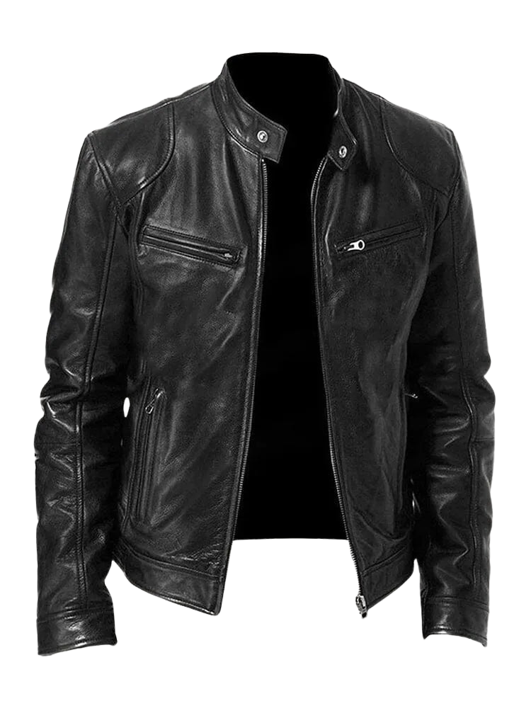 Joren™ | Timeless Leather Jacket with Zip