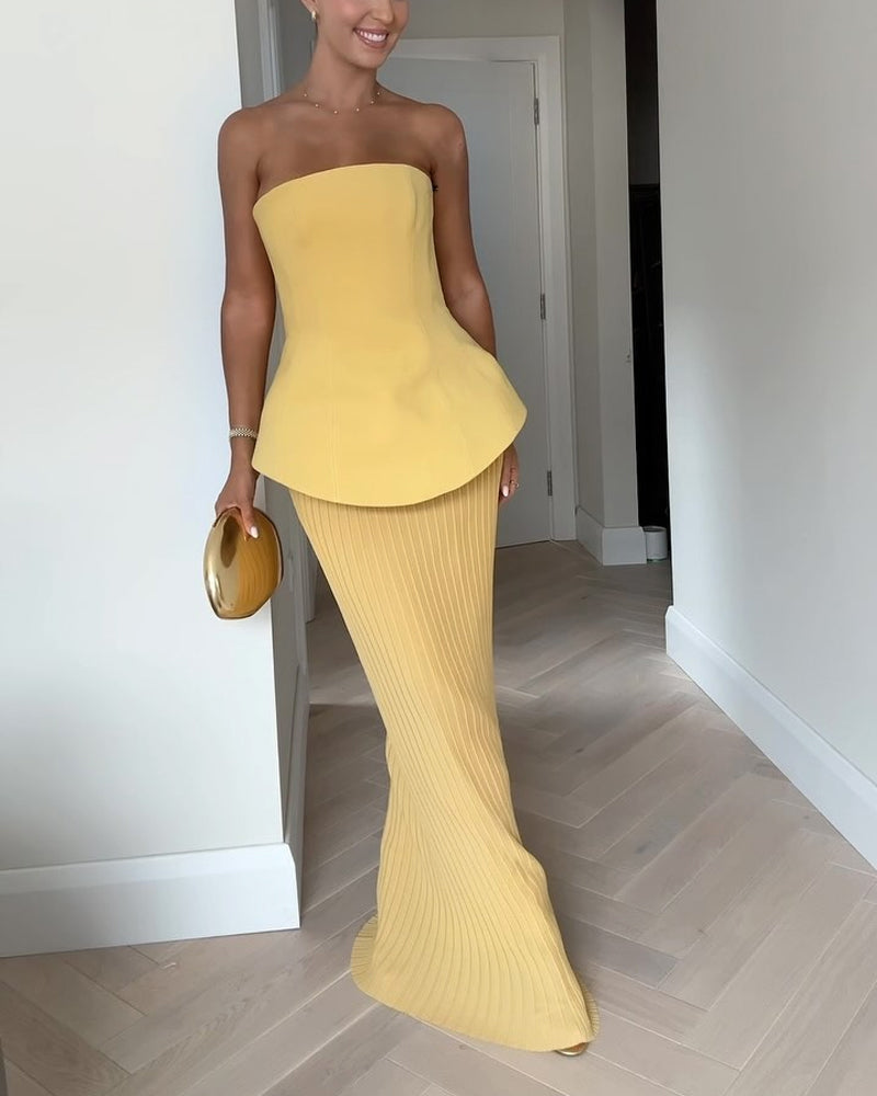 Women's Strapless Maxi Dress