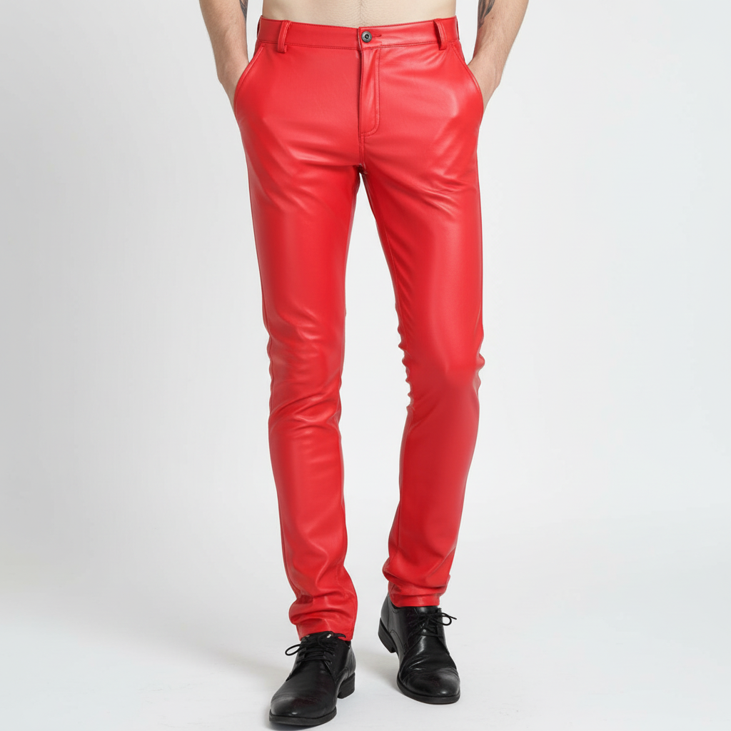 Faux Leather Men's Pants - Oscar