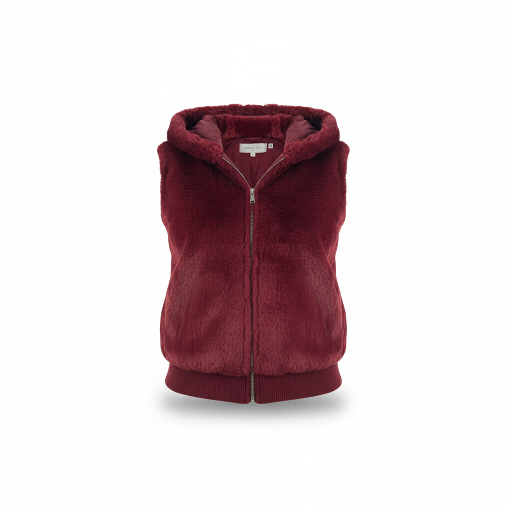 Fluffy Hooded Cardigan - Christina