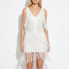 Sleeveless Fringe Mini Dress