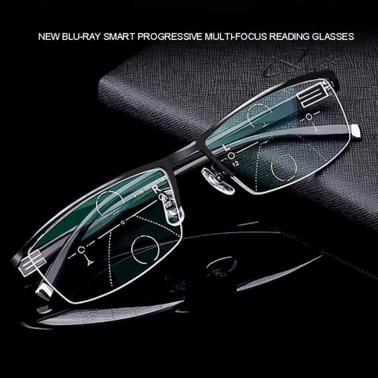 Smart Progressive Reading Glasses with Adaptive Multi-Zone Lenses