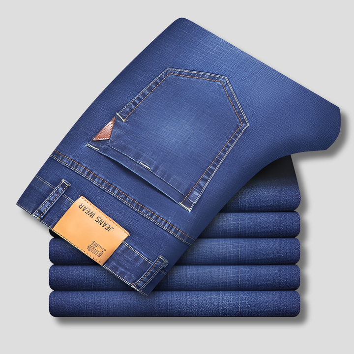 Men's Straight Leg Jeans - Durable Denim