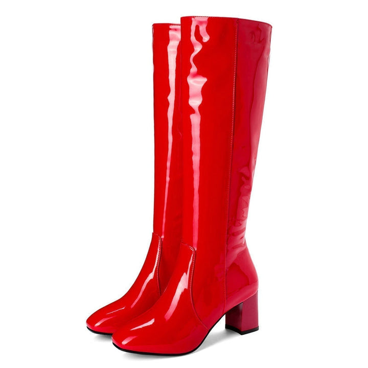 Glossy Leather Women's Boots - Sophie