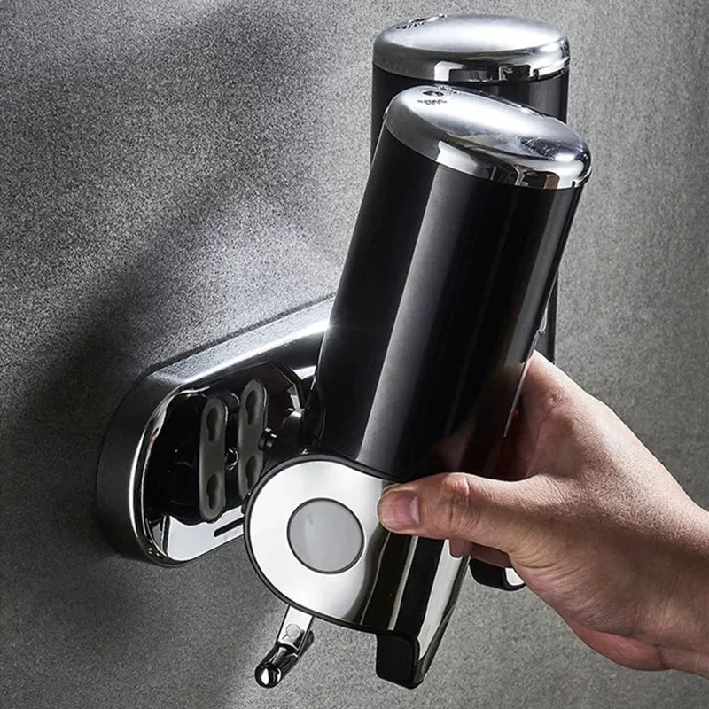 PureFlow - Wall-Mounted Soap Dispenser with Two Compartments for an Elegant Bathroom
