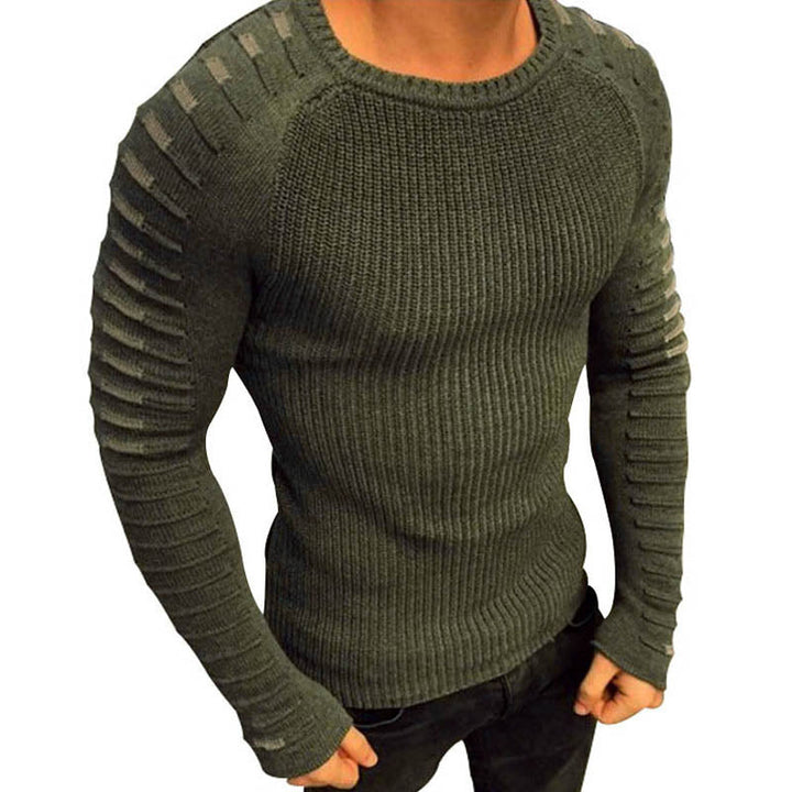 Men's Knitted Sweater with Stripe Details – Lukas Fall Edition