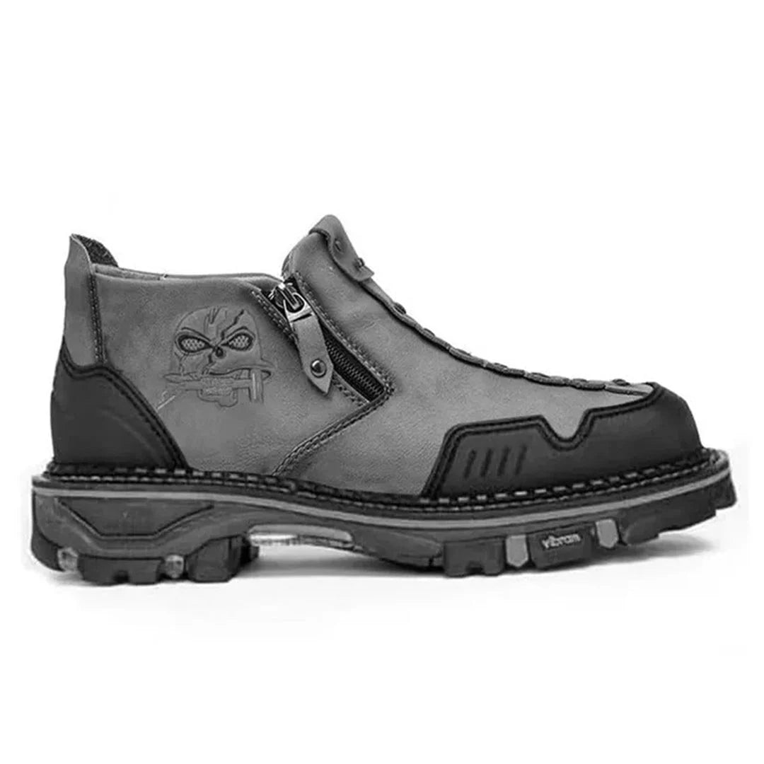 Men's Ankle Boots with Skull Accent Bold Style Meets Everyday Comfort