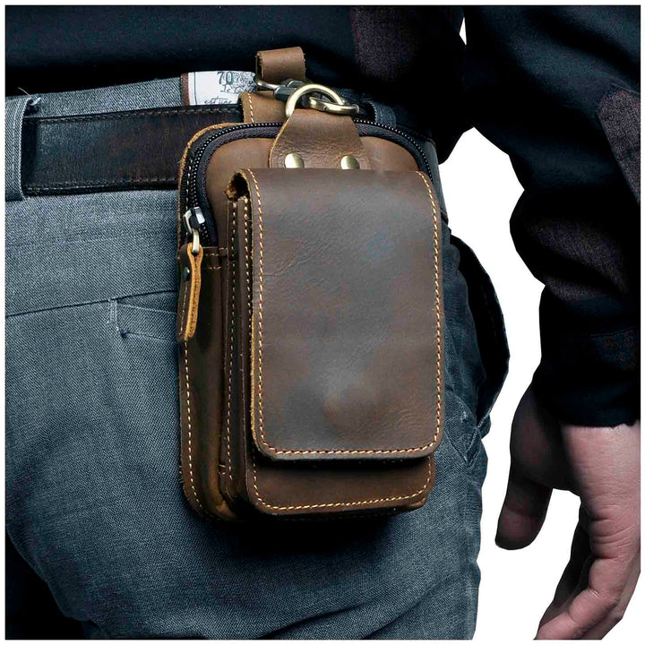Men's High-Quality Leather Belt Bag - Guardian Leather