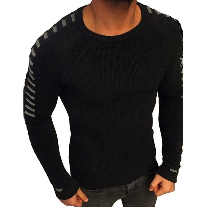 Men's Knitted Sweater with Stripe Details – Lukas Fall Edition