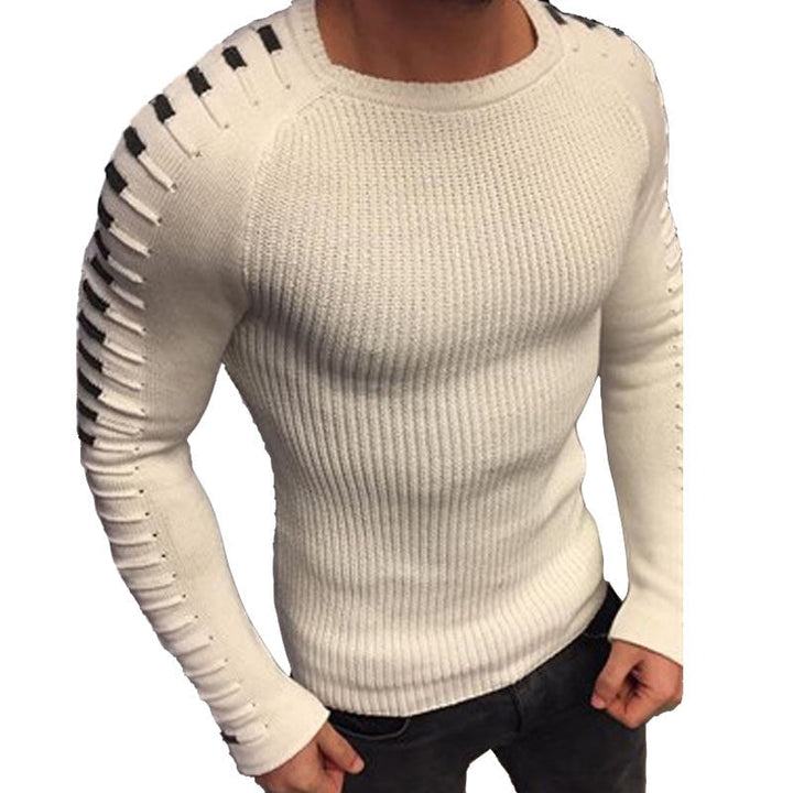 Men's Knitted Sweater with Stripe Details – Lukas Fall Edition