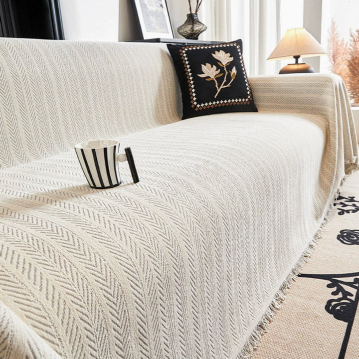 Soft Herringbone Chenille Slipcover
