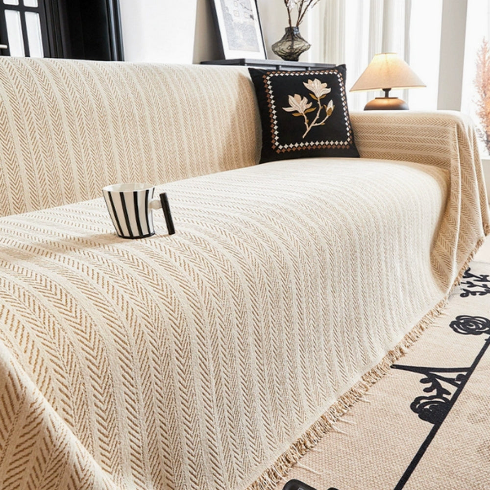 Soft Herringbone Chenille Slipcover