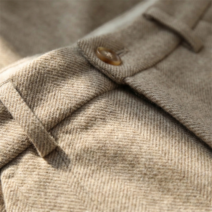 Herringbone Slim-Cut Pants - Martin