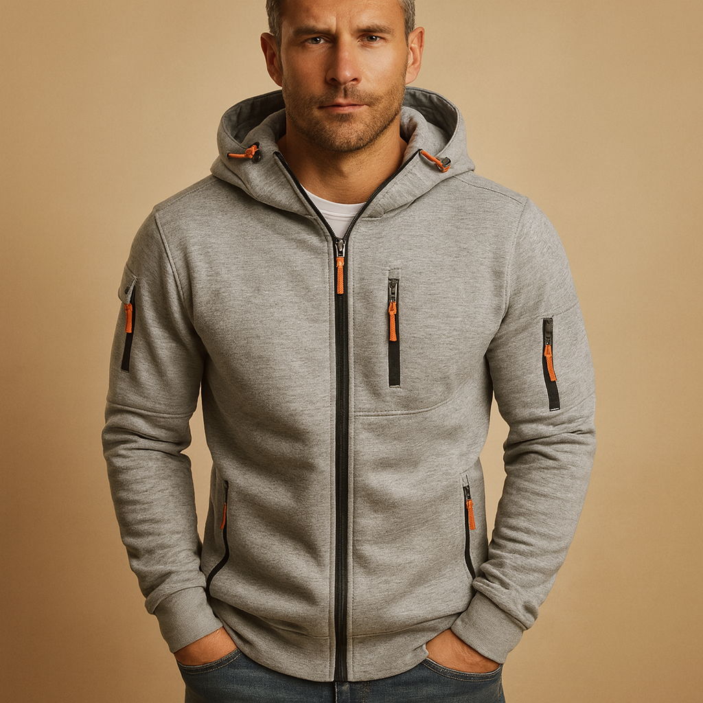Men's Hoodie | Zip & Adjustable Hood