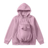Soft Fleece Baby-Carrying Hoodie with Front Pouch