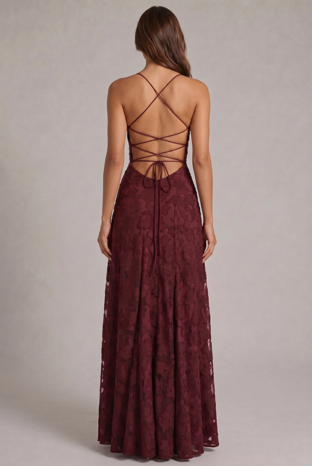 Olivia Maxi Dress - Elegant Evening Dress with Floral Pattern