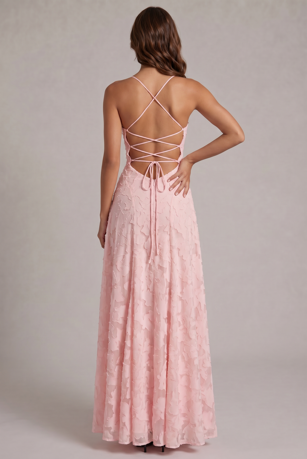 Olivia Maxi Dress - Elegant Evening Dress with Floral Pattern