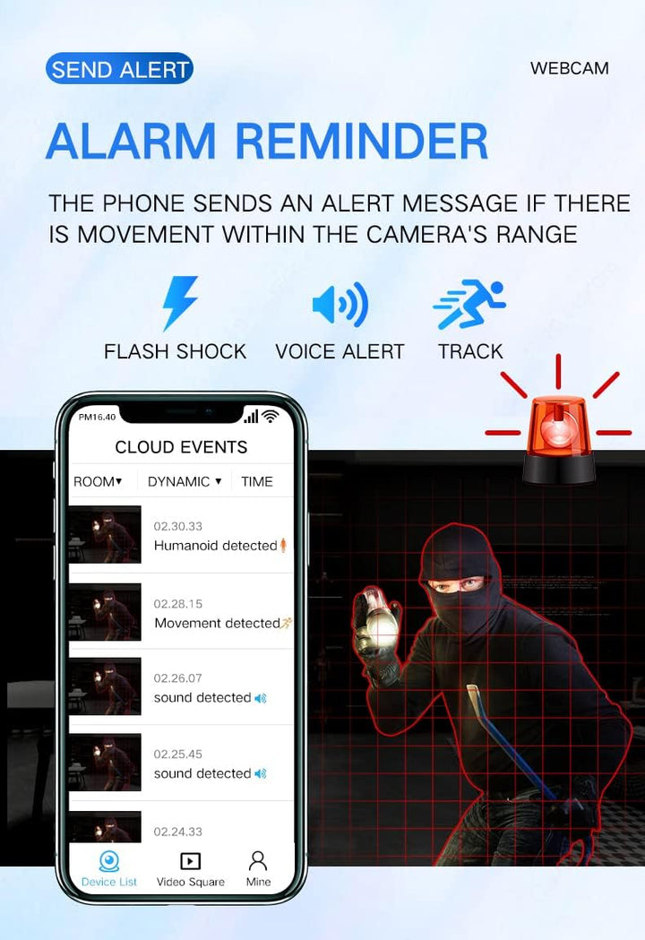 Indoor Camera | Night Vision & Motion Detection | Wi-Fi Access