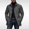Lightweight Men's Trench Jacket with Pointed Collar and Button Placket