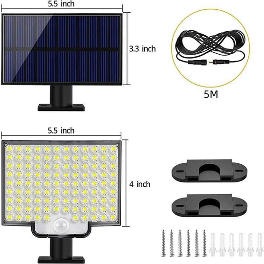106 LED Solar Outdoor Light with Motion Sensor