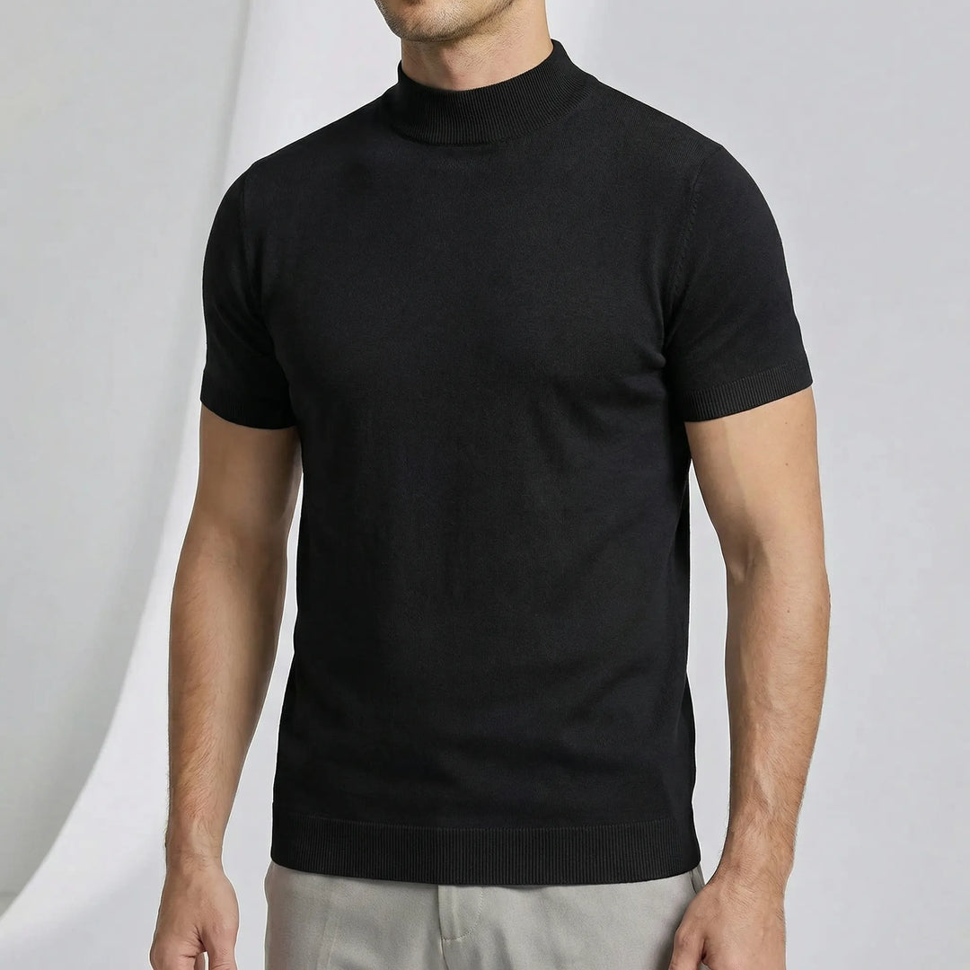 Short-Sleeved Stand-Collar T-Shirt - Riccardo