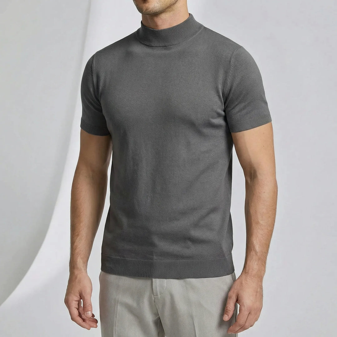 Short-Sleeved Stand-Collar T-Shirt - Riccardo
