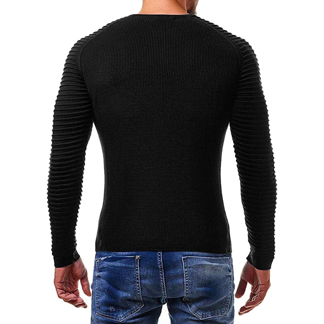 Men's Knitted Sweater with Stripe Details – Lukas Fall Edition