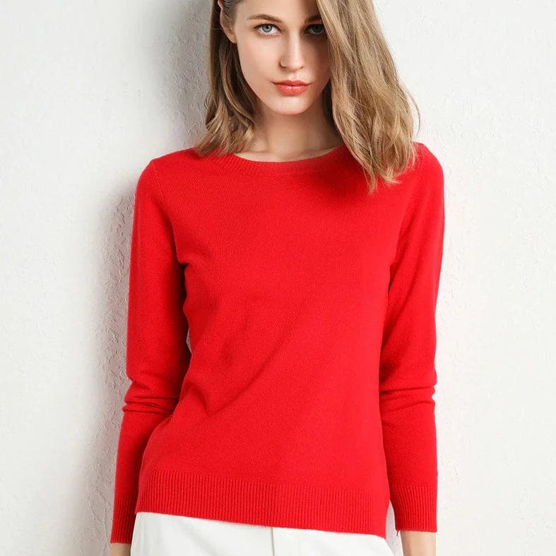 Long-Sleeved Crew-Neck Sweater - Katrin