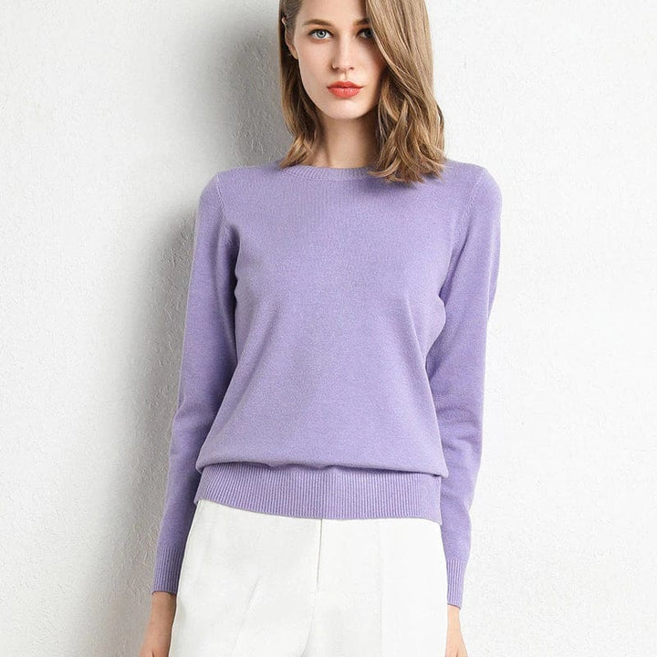 Long-Sleeved Crew-Neck Sweater - Katrin
