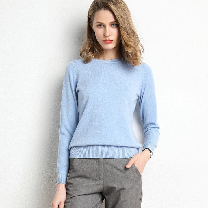 Long-Sleeved Crew-Neck Sweater - Katrin