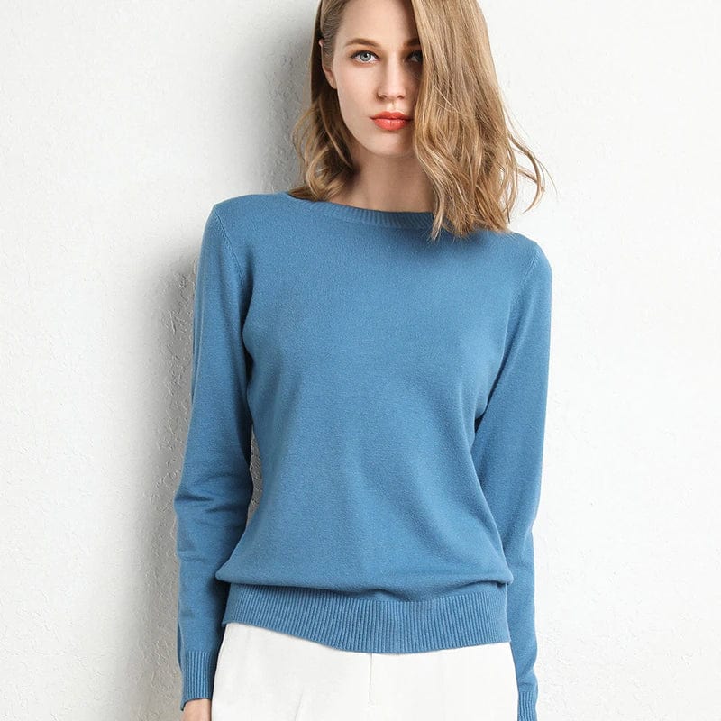 Long-Sleeved Crew-Neck Sweater - Katrin