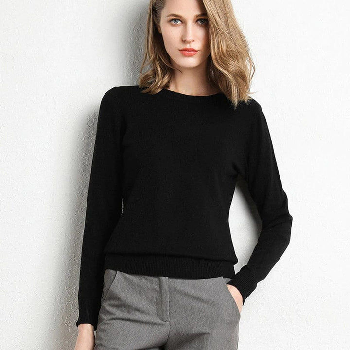 Long-Sleeved Crew-Neck Sweater - Katrin
