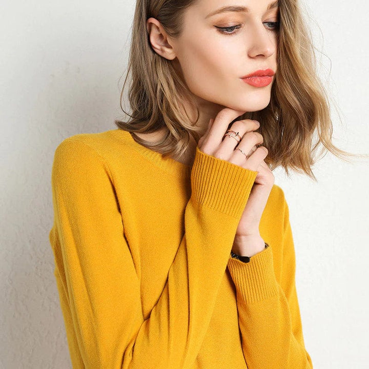Long-Sleeved Crew-Neck Sweater - Katrin