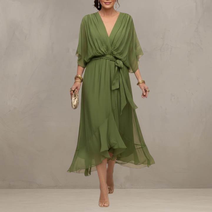 Marta™ | Elegant Chiffon Midi Dress